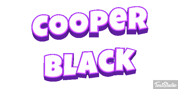 Cooper Black テキスト効果