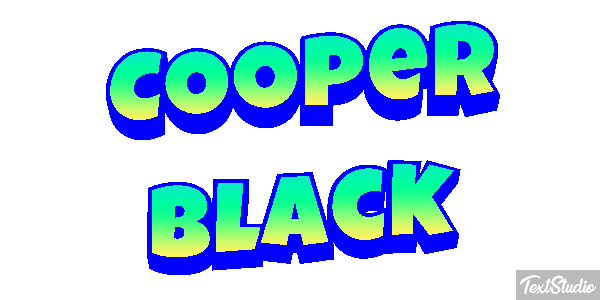 Cooper Black テキスト効果