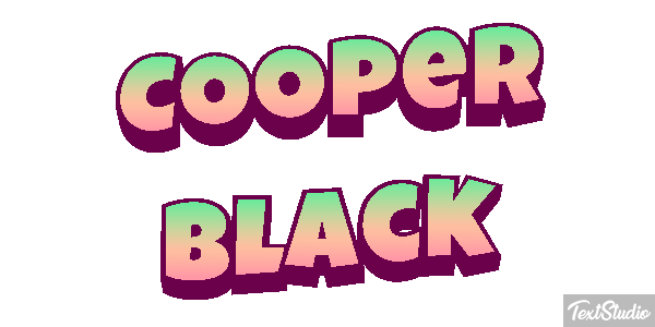 Cooper Black テキスト効果