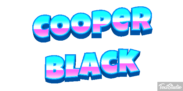 Cooper Black テキスト効果
