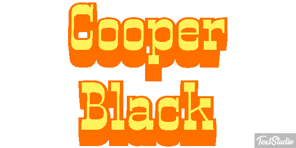 Cooper Black テキスト効果