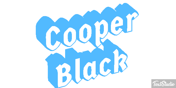 Cooper Black テキスト効果
