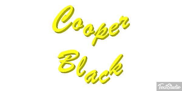 Cooper Black テキスト効果