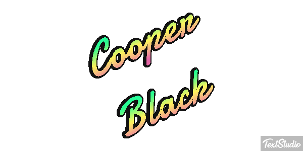 Cooper Black テキスト効果