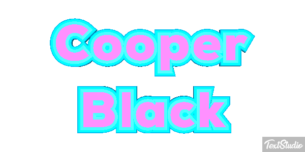 Cooper Black テキスト効果