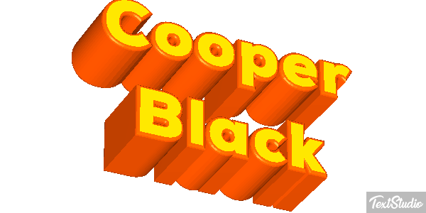 Cooper Black テキスト効果