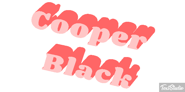 Cooper Black テキスト効果