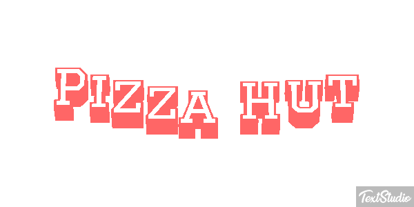 Pizza Hut Texteffekt
