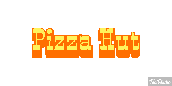 Pizza Hut Texteffekt