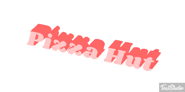 Pizza Hut Texteffekt