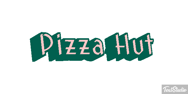 Pizza Hut Texteffekt
