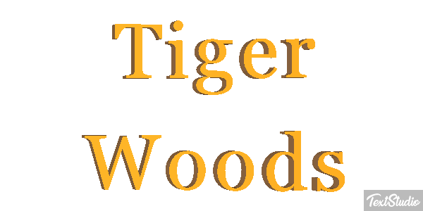 Tiger Woods Metin efekti