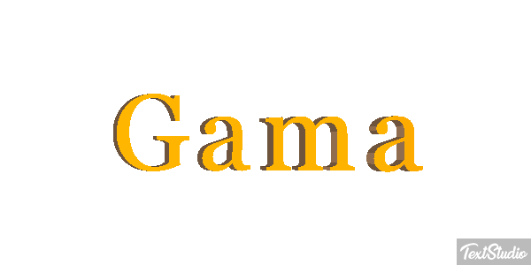 Gama Efeito do texto