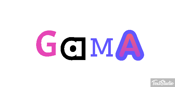 Gama Efeito do texto