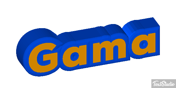 Gama Efeito do texto