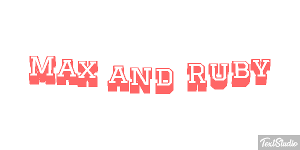 Max and Ruby テキスト効果