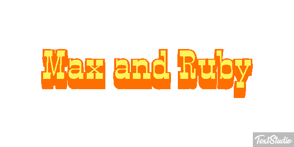 Max and Ruby テキスト効果