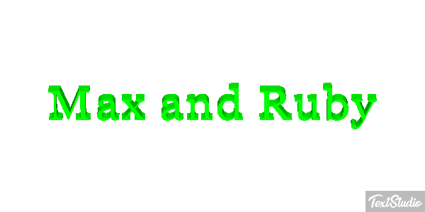 Max and Ruby テキスト効果