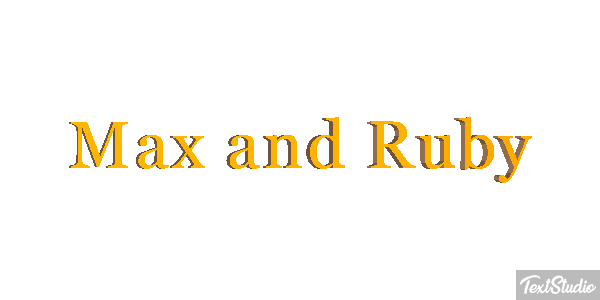 Max and Ruby テキスト効果