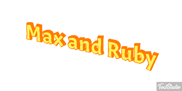 Max and Ruby テキスト効果
