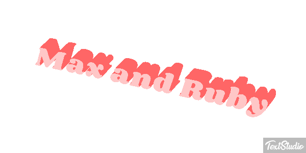 Max and Ruby テキスト効果