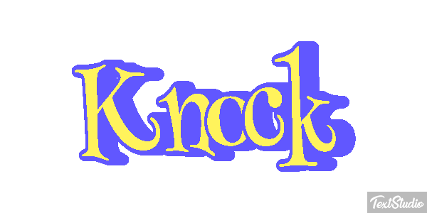 Knock Text effect