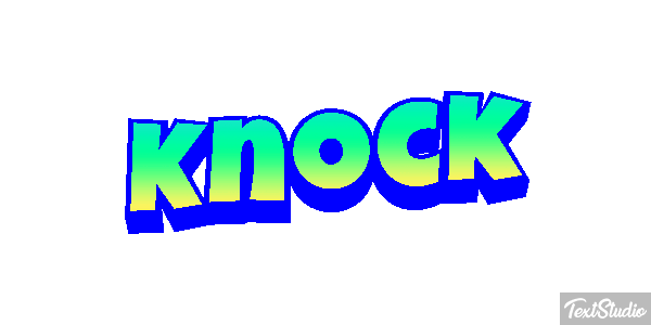 Knock Text effect