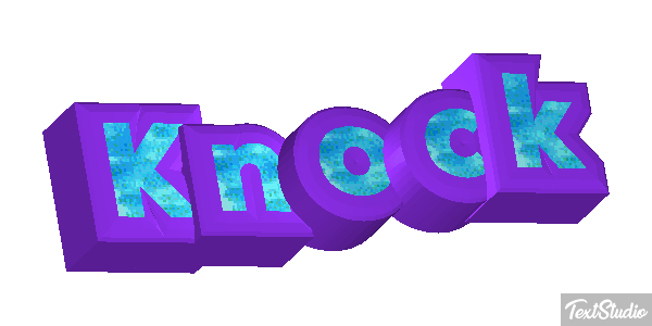 Knock Text effect