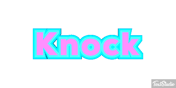 Knock Text effect
