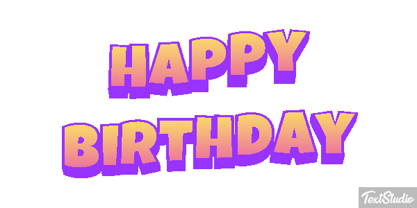 Happy birthday Efekt tekstowy