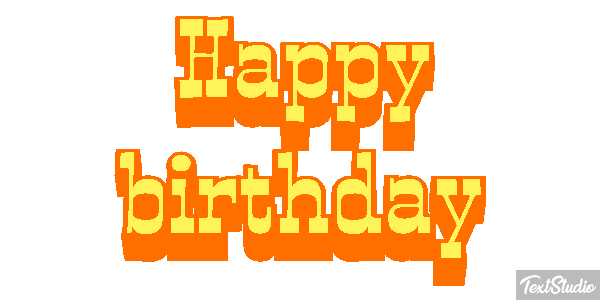 Happy birthday Efekt tekstowy