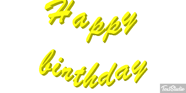 Happy birthday Efekt tekstowy