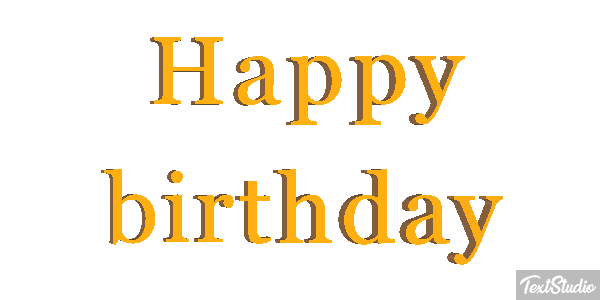 Happy birthday Efekt tekstowy