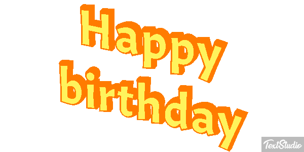 Happy birthday Efekt tekstowy