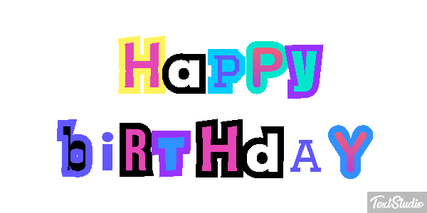 Happy birthday Efekt tekstowy