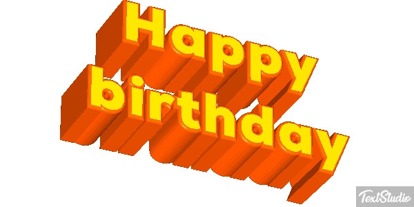 Happy birthday Efekt tekstowy