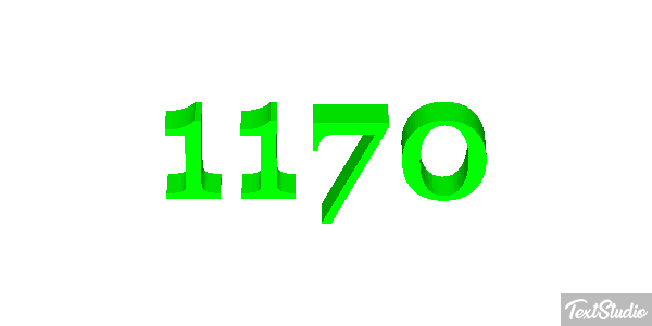 1170 Text effect