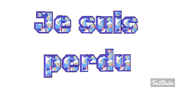 Je suis perdu Effet de texte