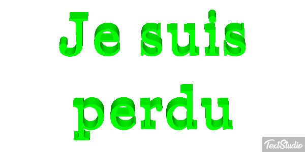 Je suis perdu Effet de texte