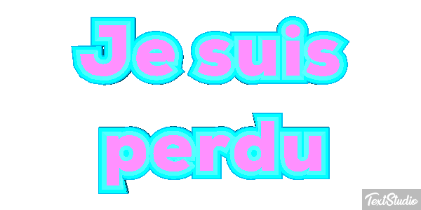 Je suis perdu Effet de texte