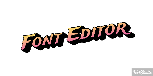 Font Editor Efekt tekstowy