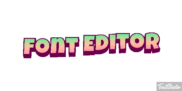 Font Editor Efekt tekstowy