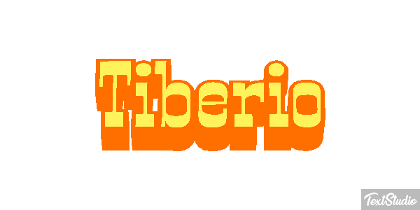 Tiberio Effetto testo