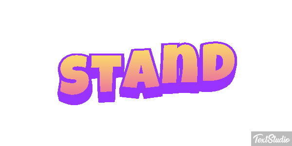 Stand Text effect