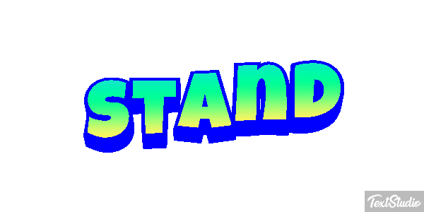 Stand Text effect