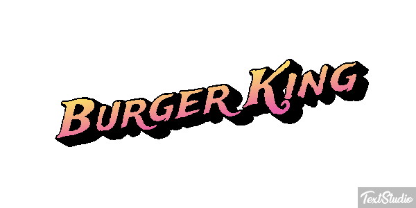 Burger King Effetto testo