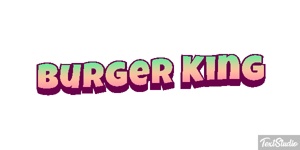 Burger King Effetto testo