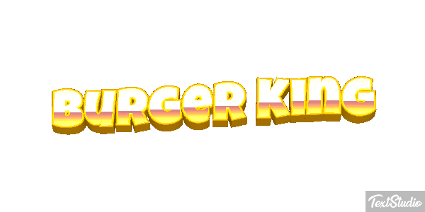Burger King Effetto testo