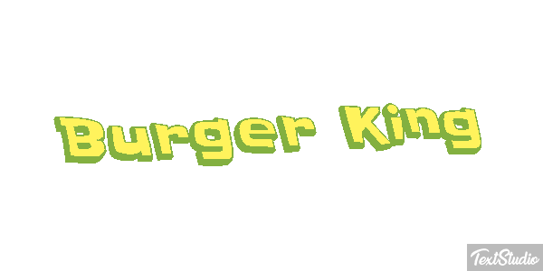 Burger King Effetto testo