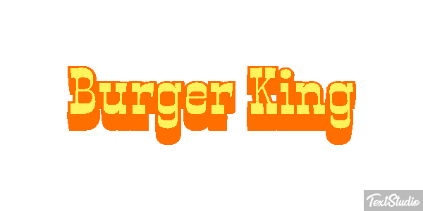 Burger King Effetto testo